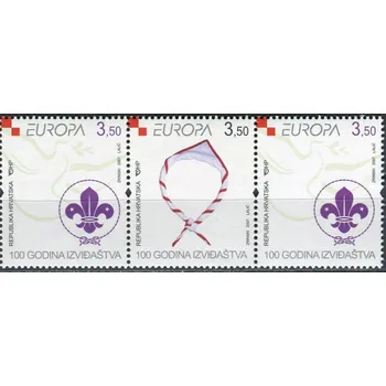 Poštovní známka (2007) MiNr. 805 - 806 **- Chorvatsko - 3-bl - Europa: Skaut