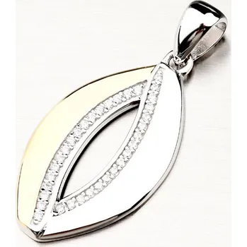 Přívěsek Dámský přívěsek stříbro 925 zirkon pozlacený PKL-3077