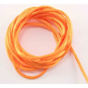 Saténová šňůra - oranžová - průměr 0,2 cm