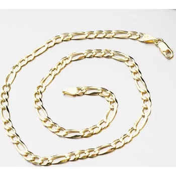 Řetízek Pozlacené Figaro 3+1 - stříbro 925 CHRS-073-150-FLAT-AU délka 42 cm