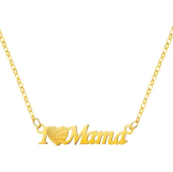 Náhrdelník Zlatý náhrdelník, anker - I love Mama - AP535-5582
