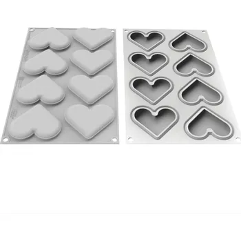 Forma na pečení Sada na pečení dortu s vykrajovátkem Silikomart LOVE STORY | srdíčka