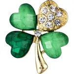 Gaira® Brož Čtyřlístek 312042 Zlato-zelený