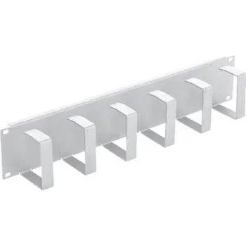 Racková skříň Triton RAC-VP-X22-A1 Vyvazovací panel, 19", 2U, 6x vyvazovací háček 70x85mm, RAL7035, šedý RAC-VP-X22-A1