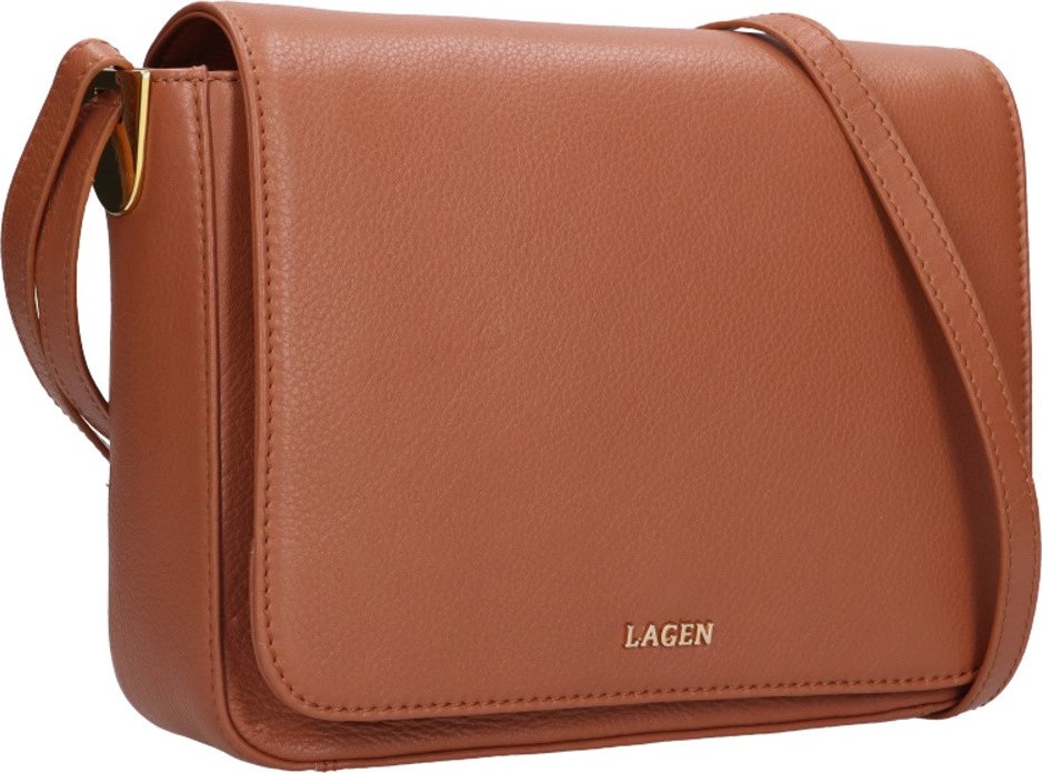 LAGEN | Dámská kožená kabelka LAGEN 2061 hnědá | allBAGS.cz