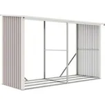 Přístřešek na dřevo G21 WOH 682 - 302 x 119 cm, šedý