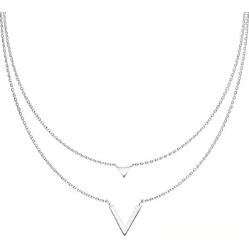 Oblečení a móda Dámský náhrdelník ocel dvojitý SNPHBJ-151502-ST délka 45 cm