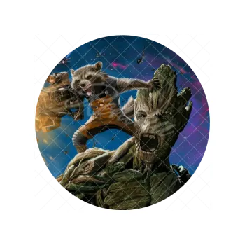 Jedlá dekorace na dort GROOT a ROCKET, VARIANTA Jedlý papír 1766