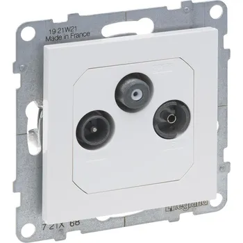 Elektrická zásuvka Legrand 721168 SUNO BÍLÁ ZÁS.TV-RD-SAT PRŮB.