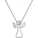 Stříbrný náhrdelník anděl se Swarovski krystalem 32080.1 bílý