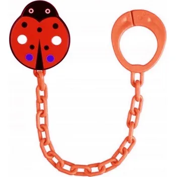 klip na dudlíky Řetízek na dudlík - BERUŠKA červená - Canpol