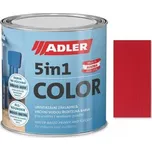 Adler 5in1-Color 0,75L - Univerzální vodou ředitelná barva, předmíchané odstíny 03 - Červená (RAL 3000)