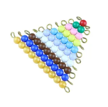 Výuková hračka Moyo Montessori Barevné korálkové schody 1-9