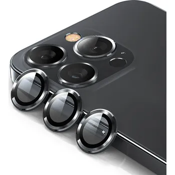 Tvrzené sklo (Tempered Glass) ENKAY pro Apple iPhone 15 Pro / 15 Pro Max - na čočku kamery - černé