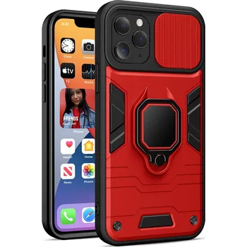 Pouzdro na mobilní telefon Pouzdro Ring Lens pro Xiaomi Redmi 9 Red