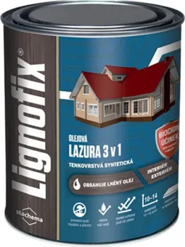 Lak na dřevo Stachema Lignofix tenkovrstvá lazura 3v1 600 ml