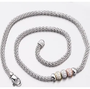 Náhrdelník Dámský náhrdelník stříbro 925 zirkon N1603060-2196-SLX délka 45 cm