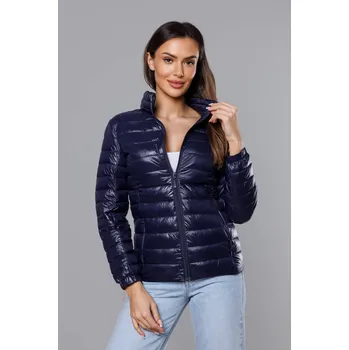 Dámská bunda Tmavě modrá lehká prošívaná bunda pro ženy 7W5 J.STYLE, odstíny modré S (36) i392_21412-46