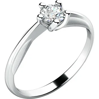 Oblečení a móda Zásnubní prsten bílé zlato 585/1000 přírodní diamant 0.25 ct G/SI ZP-10785D velikost 64
