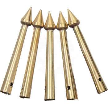 Karnevalový doplněk Výprodej 1ks středověká mosazná špička na tkanice Kužel - Outlet