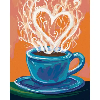 Diamondi Diamantové malování - LÁSKYPLNÝ NÁPOJ Rozměr: 40x50 cm, Rámování: bez rámu a bez vypnutí plátna