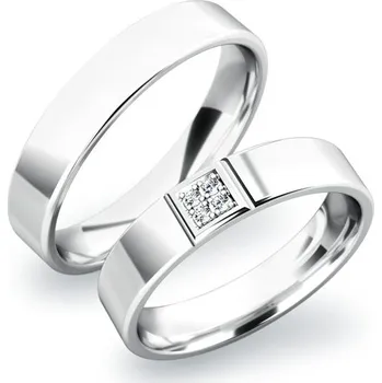 Prsten Snubní prsteny stříbro 925 zirkon 0.040 ct G/SI stříbra SP-61022-Ag