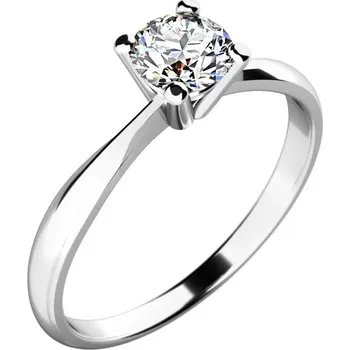 Prsten Dámský prsten bílé zlato 585/1000 přírodní diamant 0.26 ct G/SI 10770D velikost 47