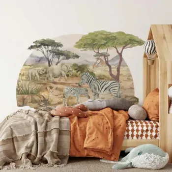 YokoDesign Samolepka na zeď do dětského pokoje Safari Keeper Velikost: L