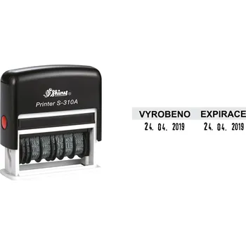 Razítko Razítko Shiny S-310A Printer Line, vlastní text 49 x 5 mm + 2x datum