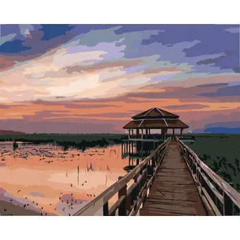 Diamondi Diamantové malování - THAJSKÁ KRAJINA Rozměr: 40x50 cm, Rámování: vypnuté plátno na rám