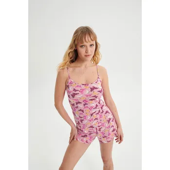 Pánské pyžamo Vamp - Košilka na ramínka s potiskem 19792 - Vamp rose nude S