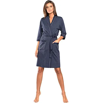 Dámský župan Dámský župan Montana blue - ITALIAN FASHION tmavě modrá S
