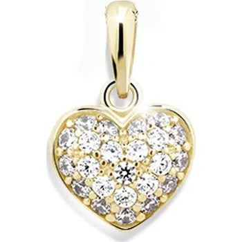 Přívěsek Dámský přívěsek žluté zlato 585 zirkon srdce DZ2409Y