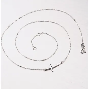 Náhrdelník Dámský náhrdelník bílé zlato 585 15-018 délka 45 cm