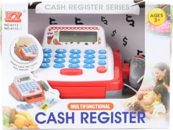 Hra na obchod Cash Register Series registrační pokladna na baterie bílá/červená/modrá