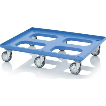 paleta Přepravní vozíky Maxi HD s gumovými kolečky 81,68 x 61,68 x 17,69 cm - Nebeská modrá - Nebeská modrá - RO 86.6 HD GU FA-5015