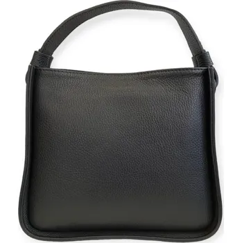 Kabelka Vera Pelle luxusní dámská kožená kabelka do ruky - černá 2155 dk d78 velka