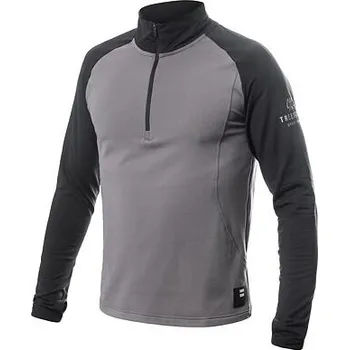 SENSOR Coolmax Thermo zip - Pánská funkční mikina Barva: steel gray/černá, Velikost: XXL