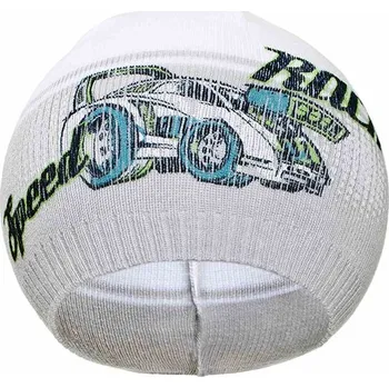Kojenecká čepice Podzimní dětská čepička New Baby Racing šedá, Velikost 110 (4-5r)