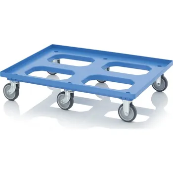 paleta Přepravní vozíky Maxi HD s gumovými kolečky 81,68 x 61,68 x 17,69 cm - Nebeská modrá - Nebeská modrá - RO 86.6 HD GU BO-5015