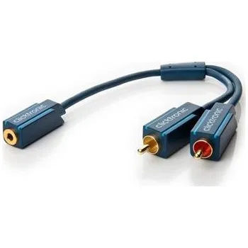Počítač ClickTronic HQ OFC Y redukce Jack 3,5mm - 2x Cinch stereo, F/M, 10cm