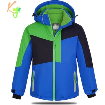 Chlapecká bunda Chlapecká zimní bunda - KUGO PB3888, modrá / zelená / černá Barva: Modrá, Velikost: 98