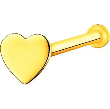Piercing Zlatý piercing do nosu - srdce - AP536-2313