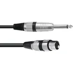 Kabel ACX-09 XLR samice - Jack 6,3 mono, 0,9 m
