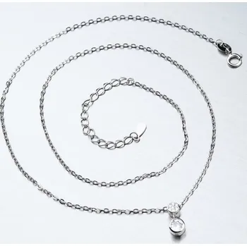 Náhrdelník Dámský náhrdelník stříbro 925 zirkon SST-151155 délka 45 cm