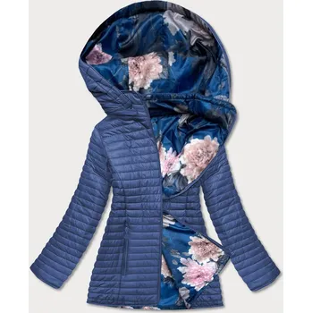 Dámská cargo bunda Světle modrá dámská oboustranná bunda s kapucí V2942 Andrea Lee, odstíny modré 46 i392_19506-R