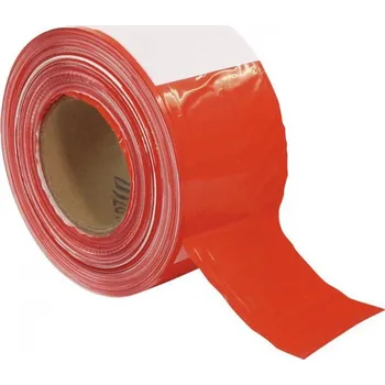 Lepicí páska Páska PVC červeno-bílá 80mm x 500m
