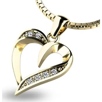 Přívěsek Dámský přívěsek žluté zlato 585/1000 přírodní diamant 0.072 ct G/SI 10879-ZL-DIA bez řetízku