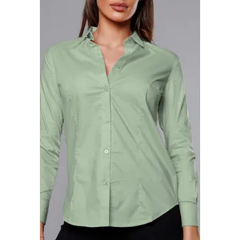 Dámská halenka Zelená elegantní dámská halenka s límečkem J.STYLE, odstíny zelené L (40) i392_21865-49