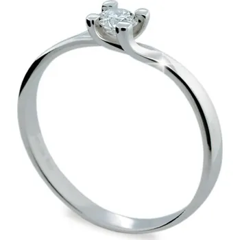 Prsten Zásnubní prsten bílé zlato 585/1000 přírodní diamant 0.220 ct G/SI ZP1855 velikost 45